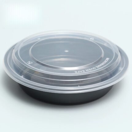 Bowls-24Oz Disposable Round Bowls With Lids Made Of BPA-Free PP Microwaveable Freezer Safe Leak-Proof Design (GA-110)